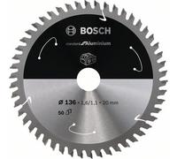 Bosch Akku-Kreissägeblatt Estándar para Aluminio, 136 x 1,6 / 1,1 x 20 , 50Z