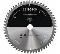 Bosch Akku-Kreissägeblatt Estándar para Aluminio, 190 x 2 / 1,5 x 20 , 56 Menú