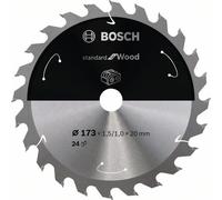 Bosch Akku-Kreissägeblatt Estándar para Madera,173 x 1,5 / 1,0 x 20 ,24 Dientes