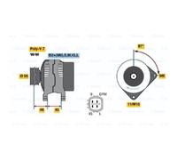 BOSCH Alternador Generador 100A 14V para Toyota Avensis Station Wagon