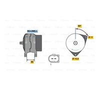 BOSCH Alternador Generador 140A 14V Para Iveco Massif Station Wagon