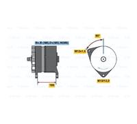 BOSCH Alternador Generador 140A 28V sin polea para BMW Serie 3 Touring