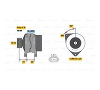 BOSCH Alternador Generador 80A 14V Para Toyota Corolla 1.6 VVT-I 1.4 1.8
