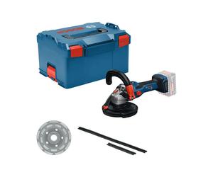 Bosch - Amoladora de hormigón a batería PROFESSIONAL GBR 18V-15 S con maletín, llave inglesa, broca y muela abrasiva - Sin batería ni cargador - AACBW95217