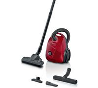 Bosch - Aspirador de Trineo con Bolsa, Serie 2, 600 W, 3.5 litros, 80 dB, Rojo, BGBS2RD1H