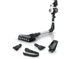 Bosch - Aspirador sin Cable Unlimited 7, Pack de batería de 3.0 Ah, Tubo Flexible, diseño Ligero, Accesorios, Luces LED, Blanco BBS711W