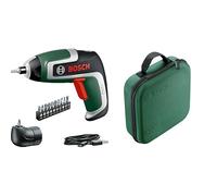 Bosch atornillador a batería compacto IXO set (7.ª generación; 3,6 V; 2,0 Ah; 5,5 Nm; adaptador de atornillado en ángulo; con cable micro USB + Bosch Estuche de almacenamiento para herramientas