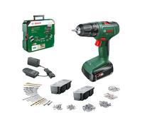 Bosch atornillador a batería EasyDrill 18V-40 (atornillar o taladrar en madera, metal y plástico; 241 puntas; 1 batería de 1,5 Ah y cargador; sistema de 18 V; en SystemBox)