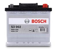 BOSCH Batería 45, Ah 400, A/EN 0 092 S30 020 L 207mm B 175mm H 190mm Compatible con VW Polo V Hatchback 6R1, 6C1, OPEL Corsa D Hatchback S07, CITROËN C3 II SC, SKODA Fabia II Combi 545, TOYOTA