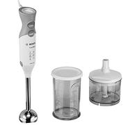 Bosch - Batidora de mano, ErgoMixx, 600 W, QuattroBlade, Picadora, Blanco, MSM66120