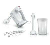 Bosch - Batidora de Repostería, 450 W, 5 velocidades, Función Turbo, Blanco, MFQ3540