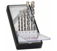 Bosch Brocas para hormigón CYL-3 Robust Line Ø 4–10 mm para taladro percutor, gris – 5 pzs