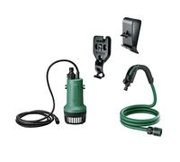 Bosch Bomba de agua sumergible a batería Kit de prolongación GardenPump 18V-2000 (con accesorios de fijación de depósito y pared y manguera de jardín de 2,5 m, embalaje en caja)