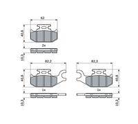 Bosch BP2351 - Pastiglie Freni Auto, Delantero - Calidad Bosch - Reducción de Ruido y Polvo - Certificación ECE-R90 - Sin Cobre - 1 Juego de 4 Pastillas