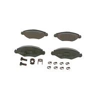 Bosch BP376 - Pastiglie Freni Auto, Delantero - Calidad Bosch - Reducción de Ruido y Polvo - Certificación ECE-R90 - Sin Cobre - 1 Juego de 4 Pastillas - Con Accesorios