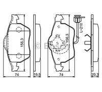 BOSCH BRAKE PAD SET - 0986494050