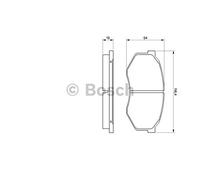 BOSCH Bremsbelagsatz, Scheibenbremse 0986493180