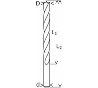 BOSCH Broca helicoidal estándar para madera 3 x 33 x 61 mm, d 3 mm 2608596300
