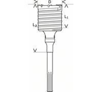 BOSCH Broca hueca SDS-max-9 125 x 80 x 300 mm F00Y145201