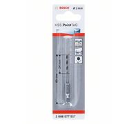 BOSCH Broca para metal HSS PointTeQ HEX con vástago de 6 puntas; 2 mm (5 piezas) 2608577517