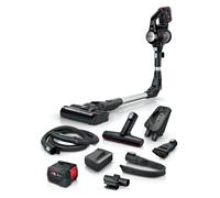 Bosch BSS 715 FRSH Unlimited 7 Aspiradora Escoba Inalámbrica 2 en 1 Sin Bolsa, Color Negro y Plata, Batería 18V 5Ah, Autonomía 35 Min, Capacidad 0.3 L, Para Suelo Duro y Alfombra