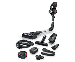 Bosch BSS 715 FRSH Unlimited 7 Aspiradora Escoba Inalámbrica 2 en 1 Sin Bolsa, Color Negro y Plata, Batería 18V 5Ah, Autonomía 35 Min, Capacidad 0.3 L, Para Suelo Duro y Alfombra