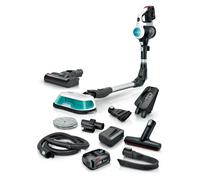 Bosch BSS712XHYG Aspiradora Escoba 2 en 1 sin Bolsa Batería 35 Min Secado HEPA Color Aguamarina, Negro, Plata, Blanco Capacidad 0.3 L