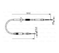 BOSCH Cable de Freno de Mano Trasero Izquierda Derecha Apto para Audi A4 8D2 B5