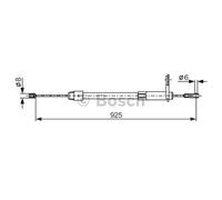 BOSCH Cable de Freno de Mano Trasero Izquierdo Apto para Mercedes-Benz Clase C