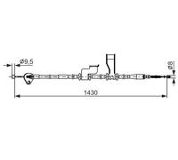 BOSCH Cable de Freno de Mano Trasero Izquierdo para Hyundai i10 Papá 1 987