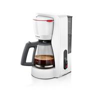 Bosch - Cafetera de Goteo, Jarra de Cristal Ergonómica, Depósito de Agua Extraible, Filtro Extraible, Apagado Automático, Anti Goteo, Blanco, TKA2M111