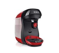 Bosch - Cafetera multibebida TASSIMO HAPPY, más de 40 especialidades, OneTouch, servicio individual, tamaño compacto, INTELLIBREW, negro y rojo, TAS1003