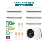BOSCH CL5000M 125/5 E Set Aire Acondicionado Climatizador Penta Split CL2000 9+12+12+12+18Btu 12,3Kw A WiFi Ready Inverter R