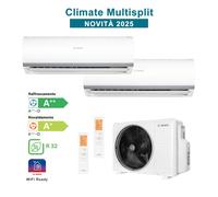 BOSCH CL5000M 53/2 E Aire Acondicionado Dual Split CL2000 12.000+12.000 Btu 5,3 kW WiFi Ready Inverter R32 Blanco