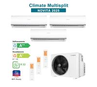 BOSCH CL5000M 79/3 E Aire Acondicionado Trial Split CL2000 12 + 12 + 9 Btu 7,9 kW WiFi Ready Inverter R32 Blanco