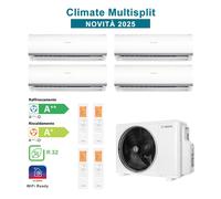 BOSCH CL5000M 82/4 E Aire acondicionado Cuadri Split CL2000 9 + 9 + 9 + 12 Btu 8,2 kW WiFi Ready Inverter R32