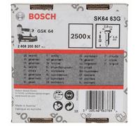 BOSCH Clavo cabeza avellanada SK64 63G 1,6 mm, 63 mm, galvanizado (2500 uds) 2608200507