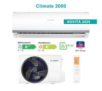 Bosch Climate 2000 CL2000 Set 53 WE Aire Acondicionado Monosplit 18.000 BTU 5,3 kW WiFi Ready Inverter R32 Blanco