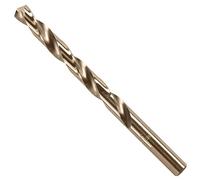 BOSCH CO2151B - Broca de metal cobalto M42 de 3/8 pulgadas x 5 pulgadas con vástago plano de tres para aplicaciones de perforación en acero inoxidable, hierro fundido, titanio, metal de calibre