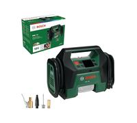 Bosch compresor de aire a batería PAO 18V (infla desde neumáticos a inflables grandes; clip aire comprimido válvula de neumáticos, válvula francesa, boquilla balones, adaptador volumen incl.)
