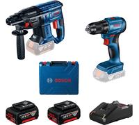 BOSCH Conjunto combinado: GSR185-LI + GBH 180-LI + 2 x batería 4,0 Ah 0615990N20
