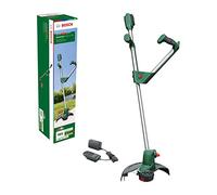Bosch Cortabordes a batería UniversalGrassCut 18V-260 | 1 batería de 2,0 Ah, sistema de 18 voltios, diámetro de corte: 26 cm, mangos ajustables