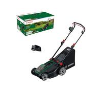 Bosch cortacésped a batería ROTAK18V2-43 (anchura de corte: 43 cm, altura de corte: 30-75 mm, cesto de tela de 40 l, tapón para triturado, sin batería)
