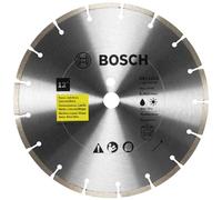 BOSCH DB1241S - Hoja de diamante de borde segmentado estándar de 12 pulgadas con eje de 1 pulgada para aplicaciones universales de corte en bruto húmedo/seco en adoquines, ladrillo suave,