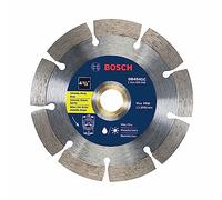 BOSCH DB4541C - Hoja de diamante de borde segmentado de alta calidad de 4-1/2 pulgadas con eje de 5/8 pulgadas, 7/8 pulgadas para aplicaciones universales de corte húmedo y seco en hormigón, ladrillo,