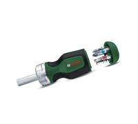 Bosch Destornillador de trinquete de puntas corto + 6 puntas | Accesorios Herramientas Manuales