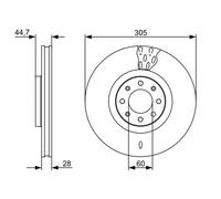 BOSCH Disco de freno ABARTH 1,4 50902166 51778054 51822457