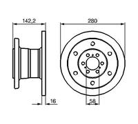 BOSCH Disco de freno para IVECO 2,5 2,4 1904531 503471083 8584182