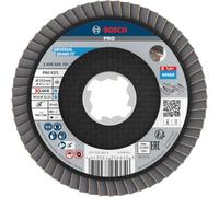 Bosch Disco de láminas PRO X571, versión en ángulo, X-Lock | para Acero, Acero inoxidable, Ø 115 mm, Grano 40, Accesorios Amoladora pequeña