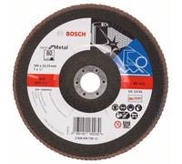 Bosch Disco de Lija Abanico X571 Best para Metal, Angular, 180MM, 60 , Cristal
